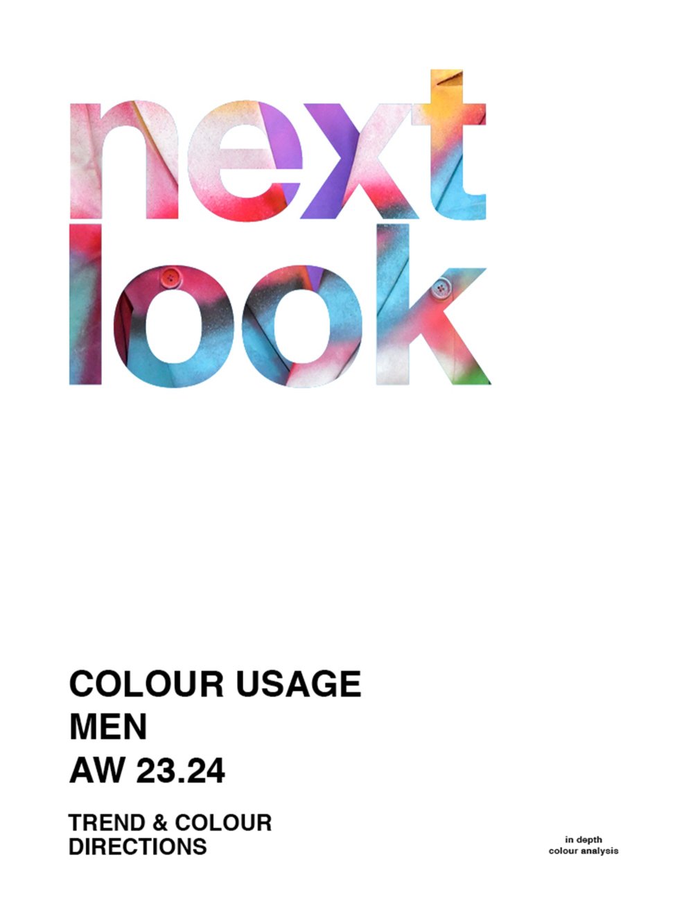 next look Colour Usage Men A/W 23/24